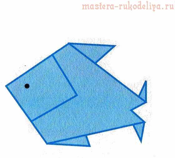 Мастер-класс по оригами: Рыбка в горошек