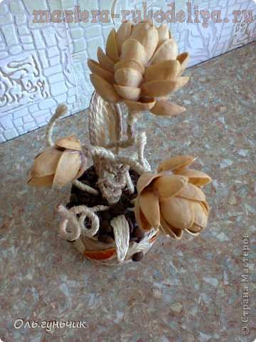 Мастер-класс по филиграни из джута: Шпагатно-фисташковый цветок