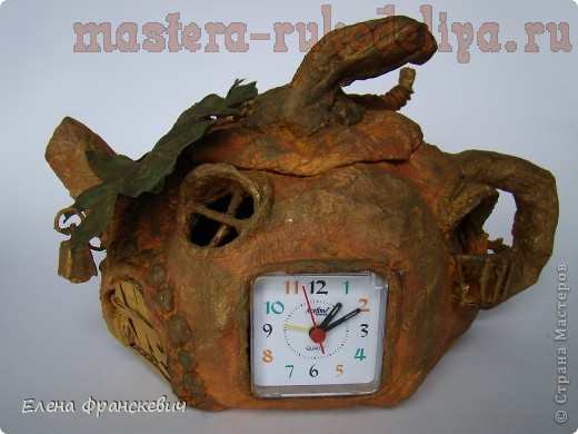 Мастер-класс: Часы Старая тыква-чайник