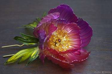 Лаковые цветы от японского мастера Sakae