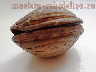 Мастер-класс по лепке из полимерной глины: Бусина "Грецкий орех"