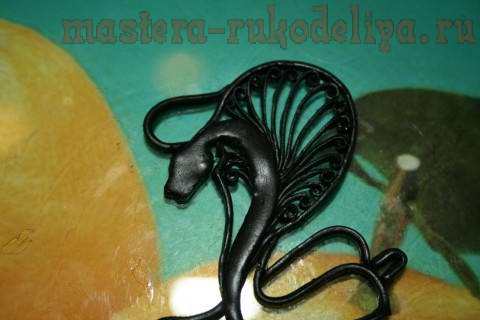 Мастер-класс по лепке из полимерной глины: Подвеска в технике филигрань Черная кобра