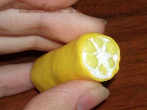 Мастер-класс: Лимонные дольки из полимерной пластики15