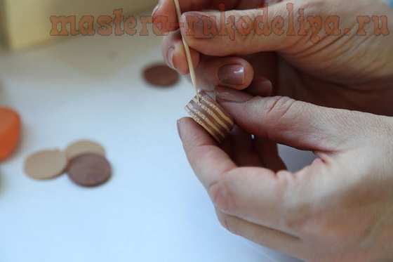 Мастер-класс по лепке из полимерной глины: Ложечка с тортиком для кофемана
