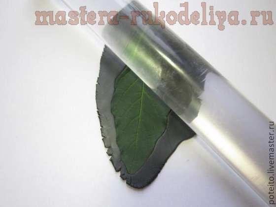 Мастер-класс по лепке из полимерной глины: Оттиск листика