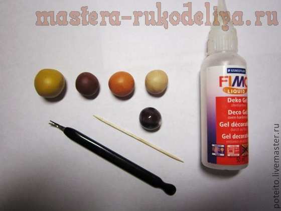Мастер-класс по лепке из полимерной глины: Желуди