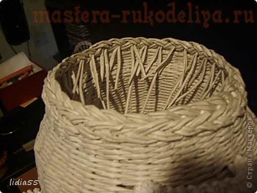 Мастер-класс по плетению из газет: Кашпо или ваза