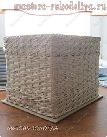 Мастер-класс по плетению из газет: Коробка с выступающим дном