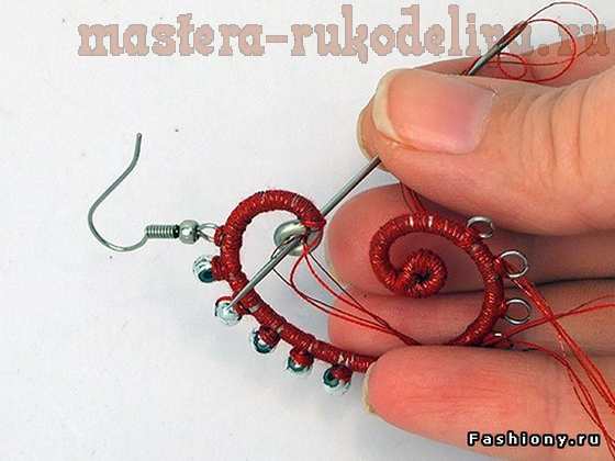 Майстер-клас по техніці Wire Wrap: Сережки з сердечками