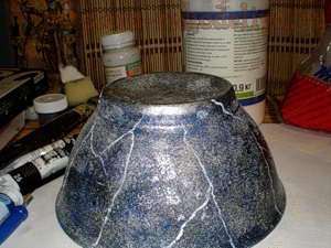 Мастер-класс: Декорирование пиалы - Каменная ваза10