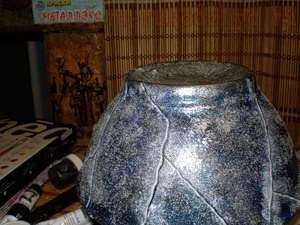Мастер-класс: Декорирование пиалы - Каменная ваза13