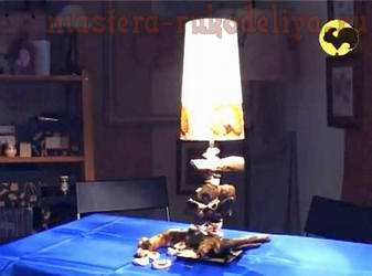 Видео мастер-класс по декорированию: Светильник из морских коряг и ракушек