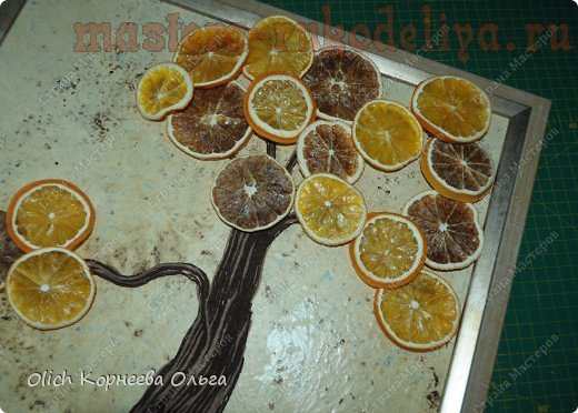 Мастер-класс по декорированию: Панно; Апельсиновое дерево.