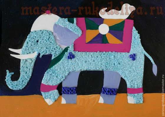 Мастер-класс по декорированию: Панно-мозаика; Индийский слон.