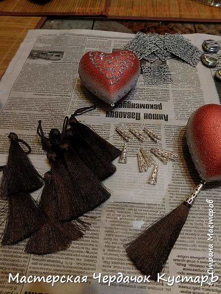 Декорирование своими руками: Елочная игрушка Сердце Нового года