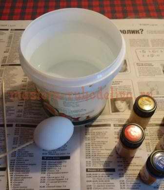 Мастер-класс по декупажу: Марморирование пасхальных яйц