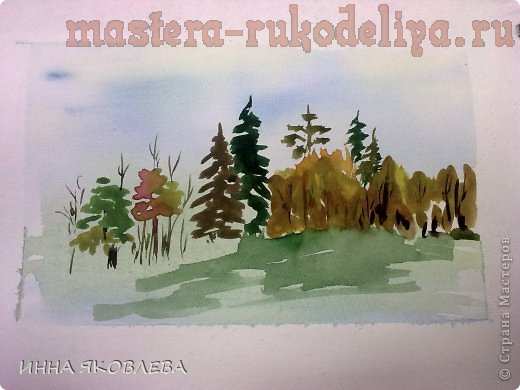 Мастер-класс по рисованию для детей: Осенний пейзаж
