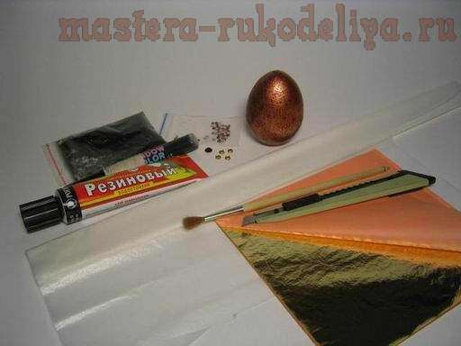 Мастер-класс: Трафарет на резиновом клее - Яйцо