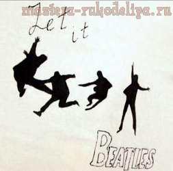 Видео мастер-класс по росписи: Футболка "Let It Beatles"