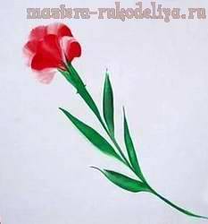 Мастер класс по росписи одним мазком: Гвоздика () Мастер класс по росписи одним мазком: Гвоздика