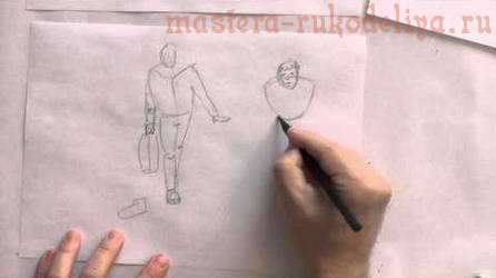 Видео мастер-класс по рисованию: Рисуем фигуру человека в движении