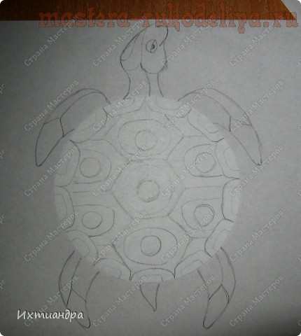 Мастер-класс по витражной росписи: Золотая черепаха