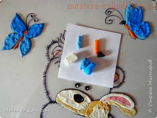 Мастер-класс по рисованию пластилином: Мишка с любимой игрушкой