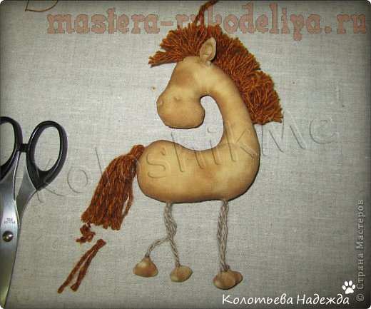 Мастер-класс по шитью игрушек: Причёска для лошадки