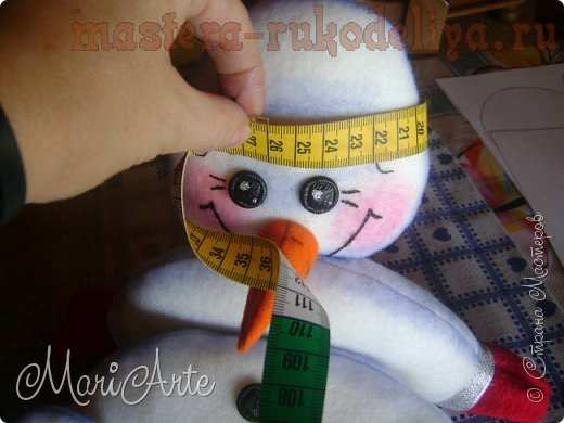 Мастер-класс по шитью игрушек: Снеговичок-тюфячок