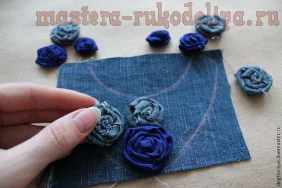 Мастер-класс по шитью: Текстильное колье с розами