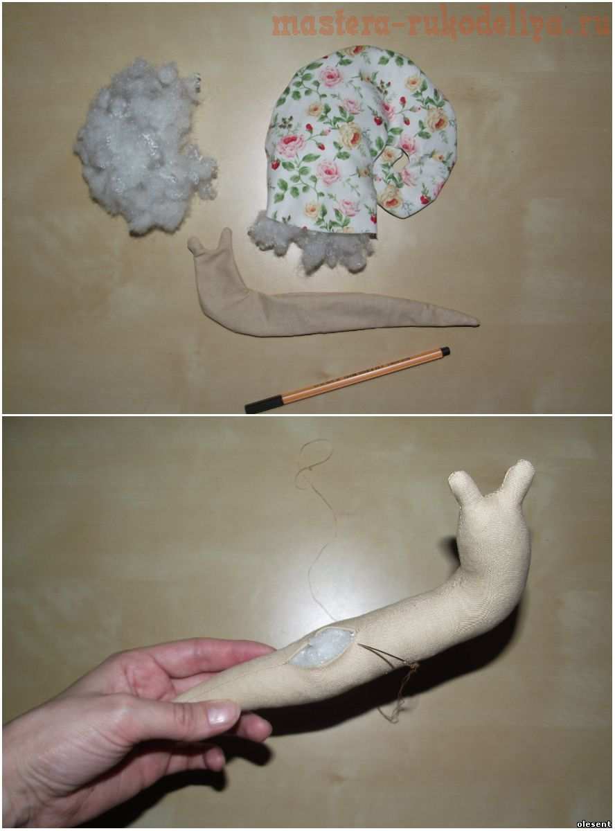Выкройка улитки