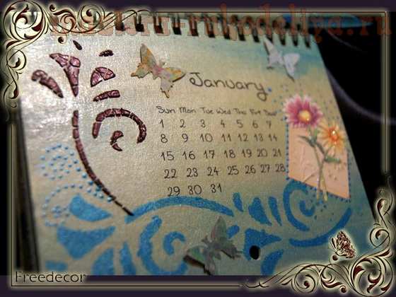 Мастер-класс по скрапбукингу: Календарь на год