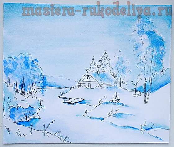 Мастер-класс по скрапбукингу: Зимний пейзаж