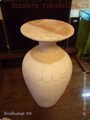 Мастер-класс по лепке из соленого теста: Настольная ваза из картона