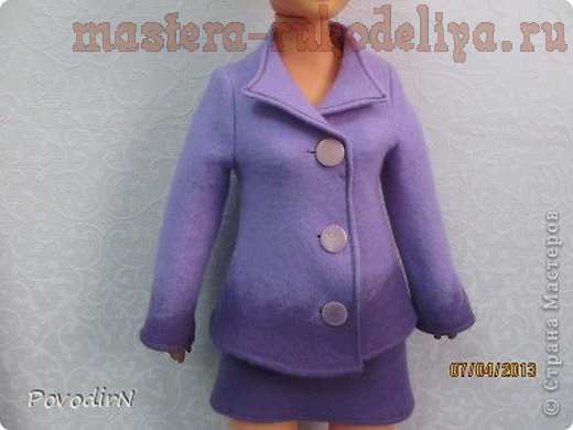 Мастер-класс по мокрому валянию: Одежда для куклы. Пальто