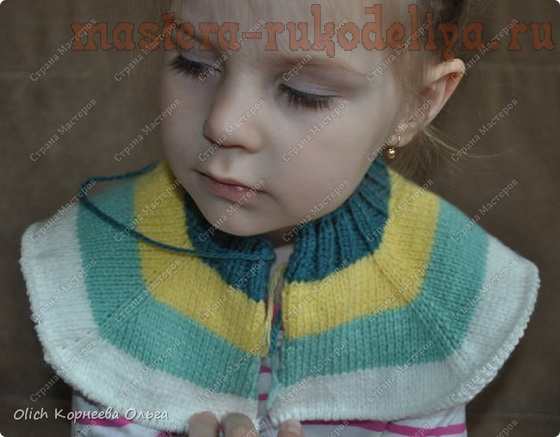 Мастер-класс по вязанию спицами: Кофта с рукавами реглан для ребенка 3-4 лет