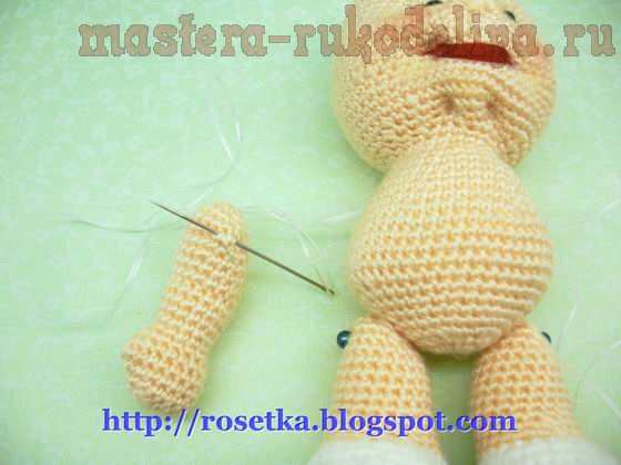 Мастер-класс по вязанию крючком: Куклена с косичкой