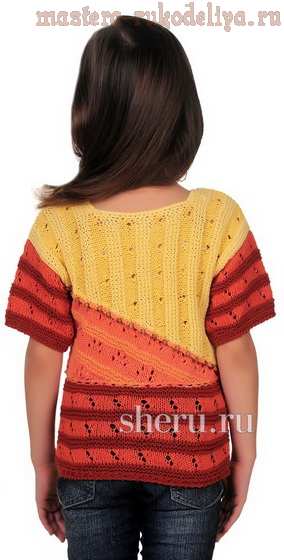 Схема вязания спицами: Кофта для девочки