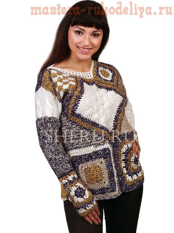 Схема вязания: Пуловер в стиле 