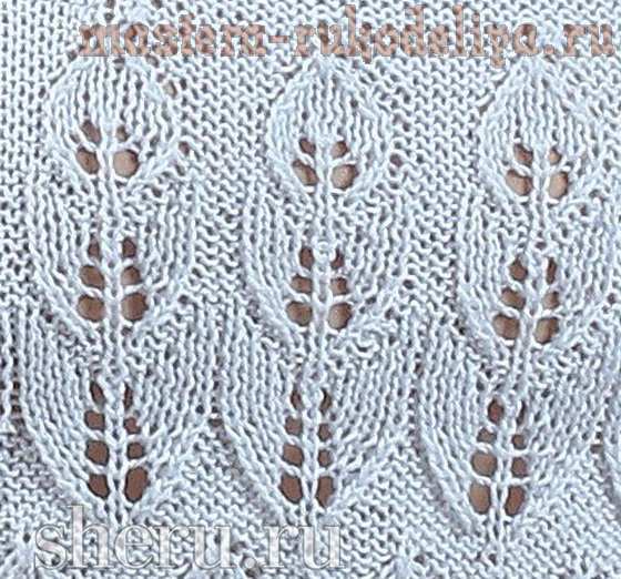 Схема вязания спицами: Сарафан белого цвета