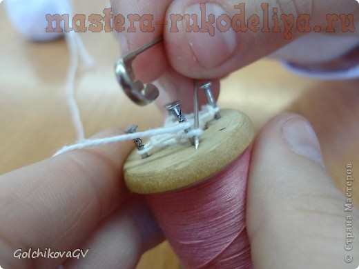 Мастер-класс: Вязание шнура на катушке