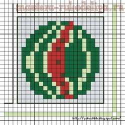 Схема для вышивки крестом: Арбуз
