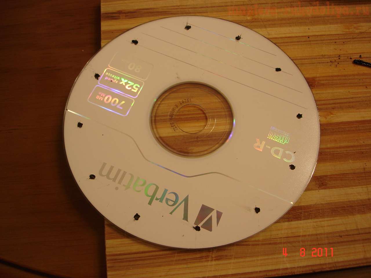 Изонить: Как вышить изонить на CD-диске. Схема 2