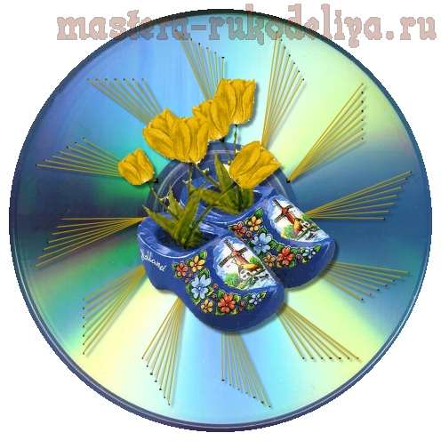 Изонить: Схема для вышивки на CD-диске 28