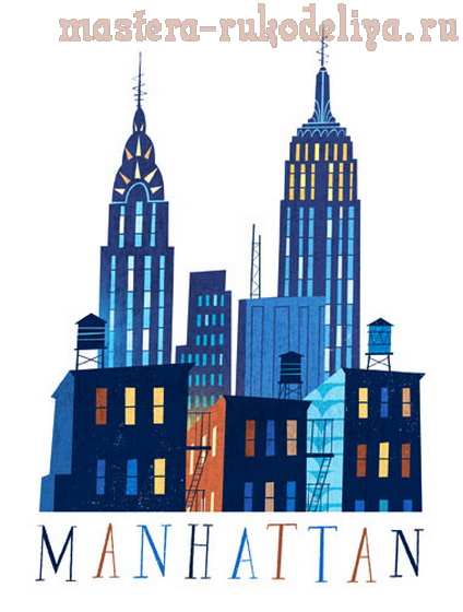 Схема для вышивки крестом: Manhattan