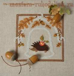 Схема для вышивки крестом: Наперсток; Осень.