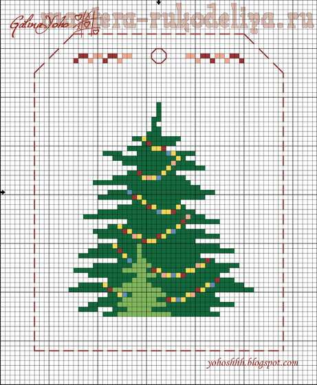 Схема для вышивки крестом: Новогодняя гирлянда