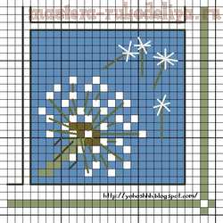 Схема для вышивки крестом: Одуванчик