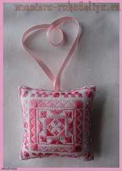 Схема для вышивки: Подушечка "Розовый зефир"