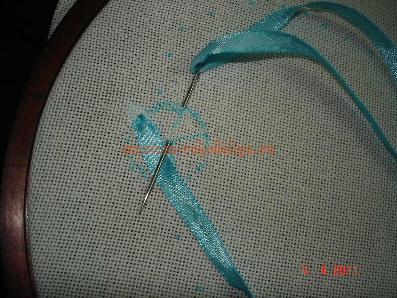 Практический урок по вышивке лентами. Часть 1